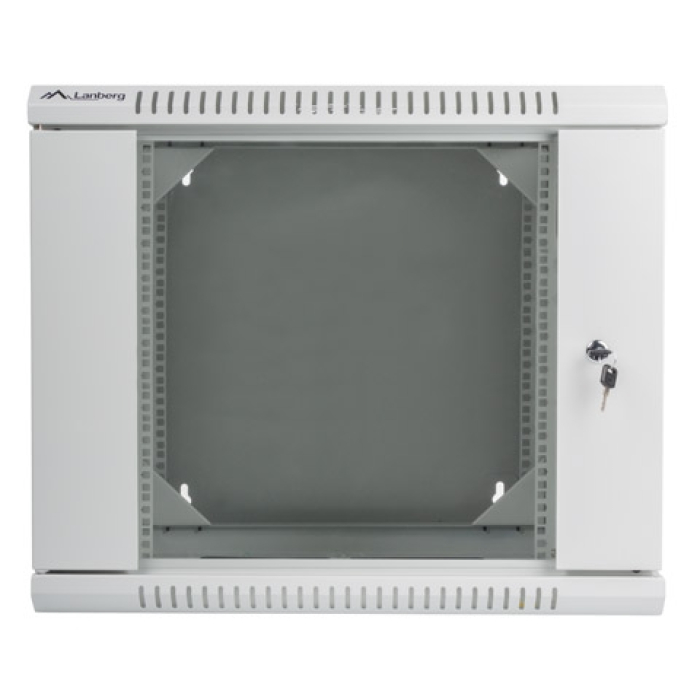 Lanberg rack cabinet 19” double-section wall-mount 9U / 600x600 for self-assembly (flat pack), grey (тъмнейл - 1)