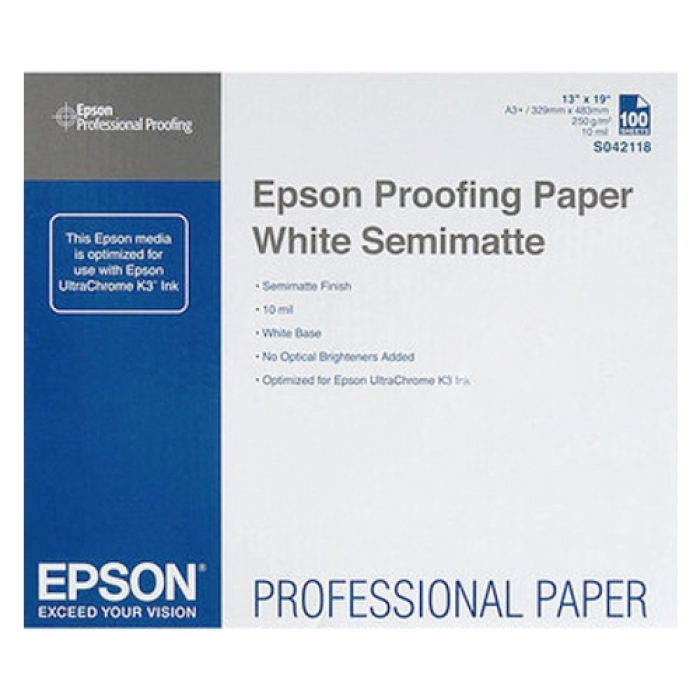 Epson Proofing Paper White Semimatte, DIN A3+, 100 Blatt