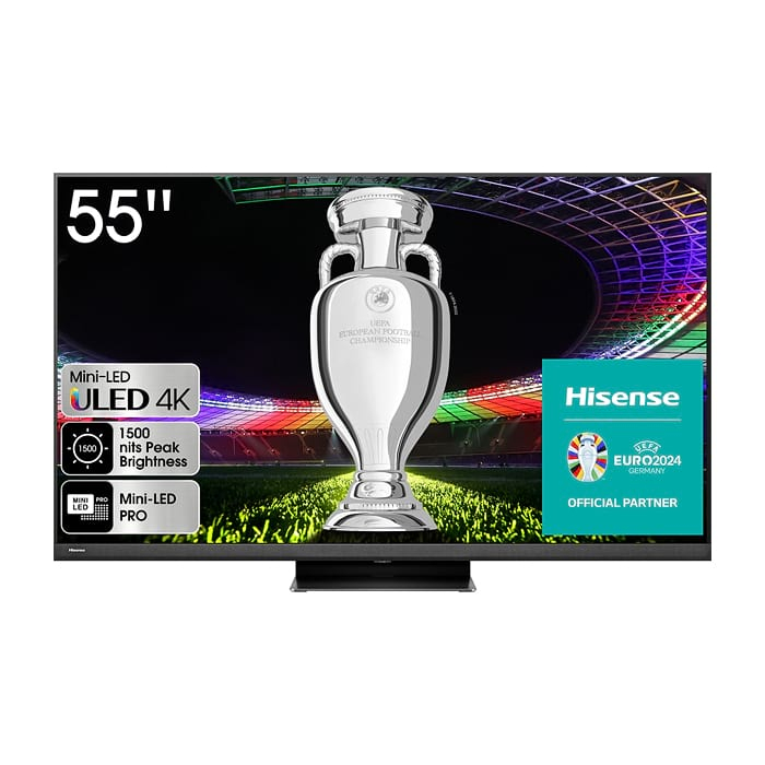 Hisense 55" U8KQ, 4K Ultra HD 3840x2160, ULED Pro, FALD, Quantum Dot, 144Hz, IPS, HDR 10+, HLG, Dolby Vision IQ, Dolby Atmos, Smart TV, WiFi 5GHz, WiFi Direct, BT, Anyview Cast, 4xHDMI, 2xUSB, LAN, CI+, DVB-T2/C/S2, Black на супер цена