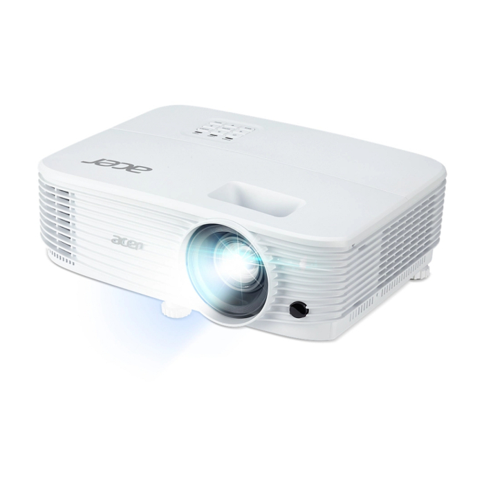 Acer Projector P1257i DLP, XGA (1024x768), 4800 ANSI LUMENS, 20000:1, 2x HDMI, RCA, Wireless dongle included, Audio in/out, VGA in/out, RS-232,Bluelight Shield, LumiSense, Built-in 10W Speaker, 2.4kg, White (тъмнейл - 2)