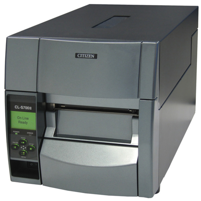 Citizen Label Industrial printer CL-S700IIDT Direct Print, Speed 200mm/s, Print Width 4" (104mm)/Media Width min-max (12.5-118mm)/Roll Size max 200mm, Core Size(25-75mm), Resol.203dpi/Interf.USB/RS-232+Opt.card LinkServer/Plug (EU) Grey (тъмнейл - 1)