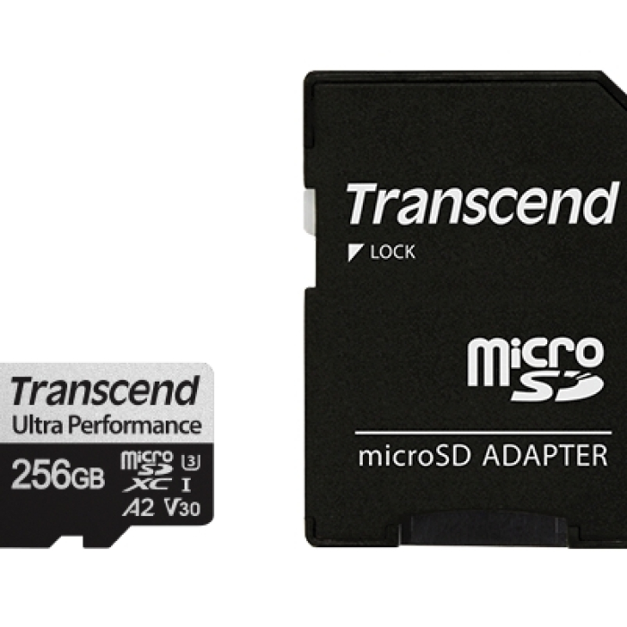 Transcend 256GB micro SD w/ adapter UHS-I U3 A2 Ultra Performance