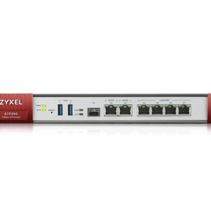 ZyXEL ATP 10/100/1000, 2*WAN, 4*LAN/DMZ ports, 1*SFP, 2*USB with 1 Yr Bundle (тъмнейл - 1)