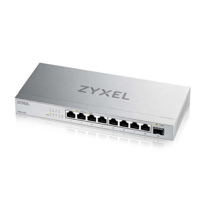 ZyXEL XMG-108 8 Ports 2,5G + 1 SFP+ Desktop MultiGig unmanaged Switch на супер цена