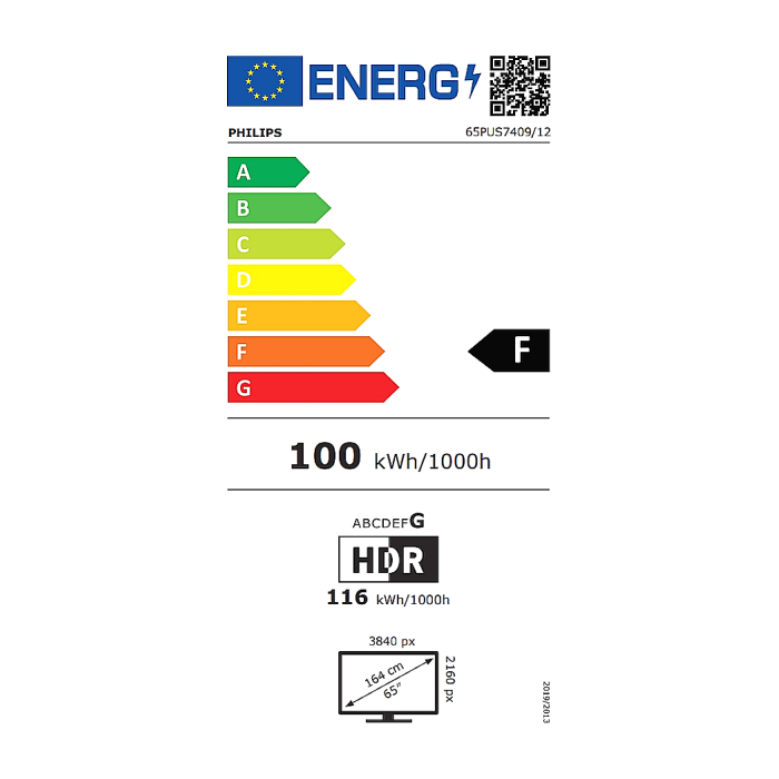 Philips 65PUS7409, 65" 4K UHD LED, 3840x2160, DVB-T/T2/T2-HD/C/S/S2, 60Hz, Pixel Precise UHD, HDR+, Google TV, Dolby Atmos, VRR, 3*HDMI, 2*USB, 802.11ac, 20W RMS, Black (тъмнейл - 3)