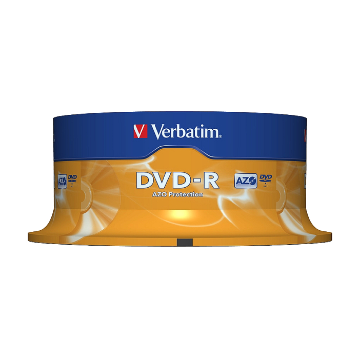 Verbatim DVD-R AZO 4.7GB 16X MATT SILVER SURFACE (25 PACK) (тъмнейл - 1)