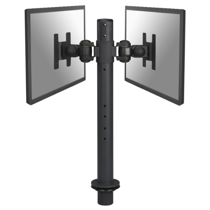 Neomounts by NewStar Flat Screen Desk Mount (grommet) for 2 Monitor Screens (тъмнейл - 1)