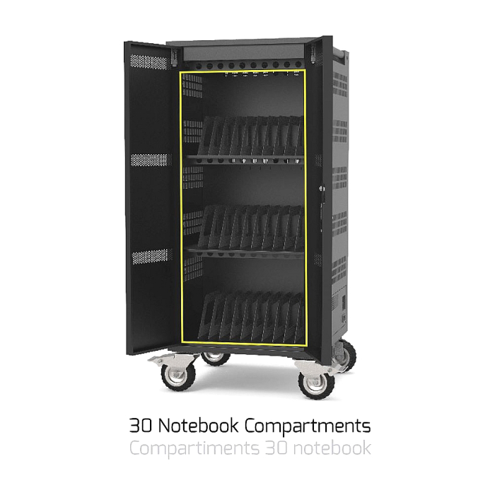 PORT charging cabinet 30 notebooks + rack 19'' - 1 u (тъмнейл - 1)