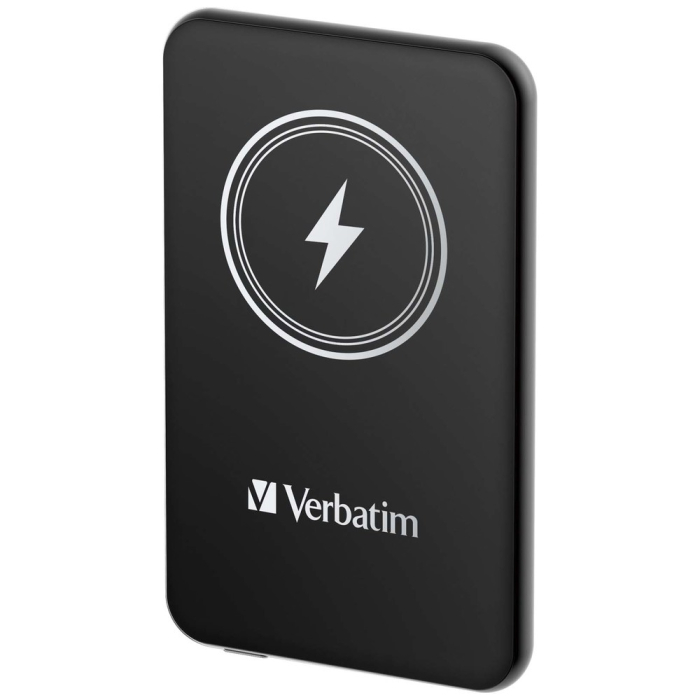 Verbatim MCP-5BK Power Pack 5000 mAh with UBS-C® PD 20W / Magnetic Wireless Charging 15W Black (тъмнейл - 1)