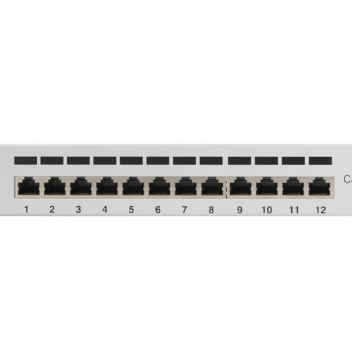 Lanberg patch panel 12port 1U 10" CAT.5E shielded, grey (тъмнейл - 1)