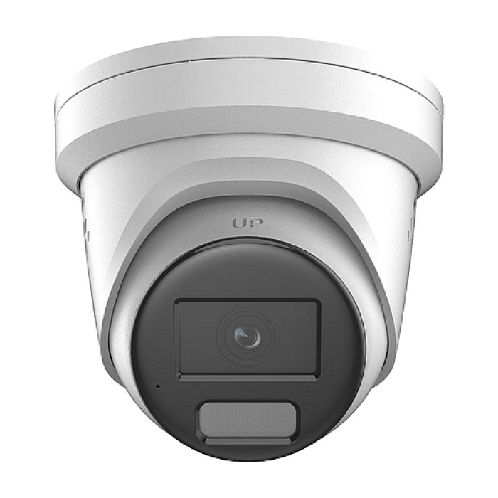 qHikVision 2 MP AcuSense Fixed Turret Network Camera with Strobe Light and Audible Warning - Поглед отпред