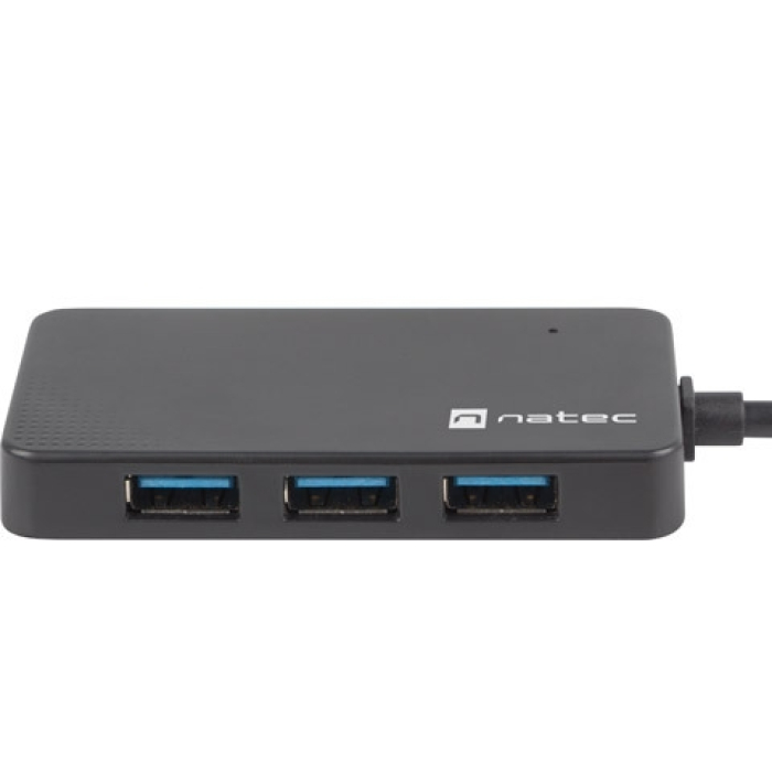 Natec usb 3.0 hub silkworm 4-ports black usb-c (тъмнейл - 3)