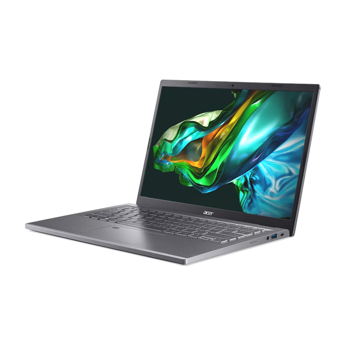 Acer Aspire 5, A514-56M-37LP, Core i3-1315U (up to 4.5GHz, 10MB), 14" WUXGA IPS SlimBezel, 16GB DDR5, 512GB PCIe NVMe SSD, Intel UMA, FHD Cam, Wi-Fi 6AX, BT, FP, KB Backlit, No OS, Gray (тъмнейл - 2)