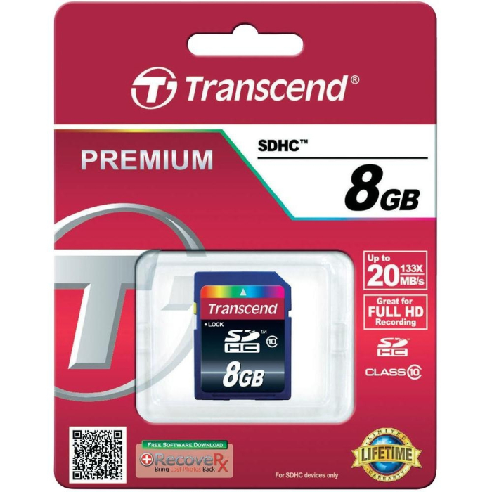 Transcend 8GB SDHC (Class 10) (тъмнейл - 1)