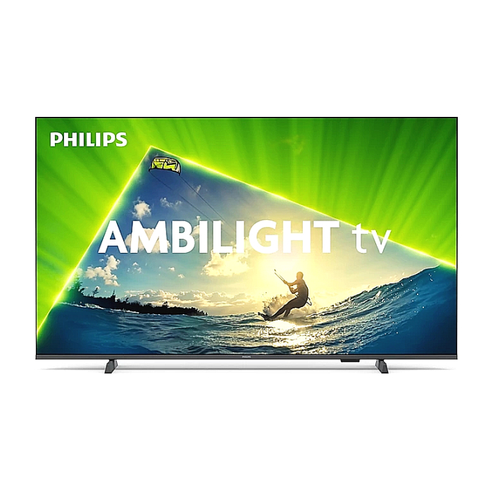 Philips 43PUS8209/12, 43" 4K Ultra HD QLED, 3840x2160, DVB-T/T2/T2-HD/C/S/S2, 60Hz, Ambilight 3, Pixel Precise UHD, HDR+, Titan OS, Dolby Atmos, VRR, 3*HDMI, 2*USB, 802.11n, 20W RMS, Black на супер цена