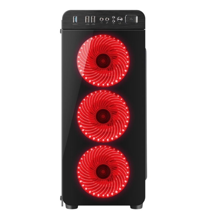 Genesis Case Irid 300 Red Midi Tower Usb 3.0 (тъмнейл - 2)