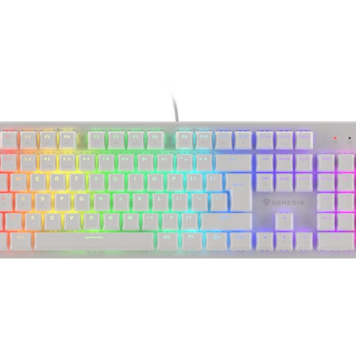 Genesis Gaming Keyboard Thor 303 White RGB Backlight US Layout Brown Switch