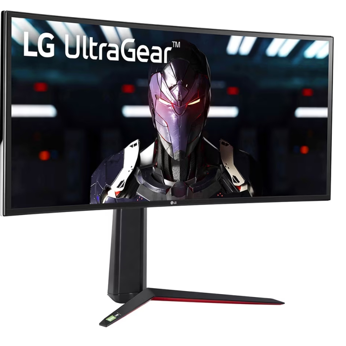 LG 34GN850-B, 34" 21:9 Curved UltraGear Gaming, Nano IPS 1ms, QHD (3440 x 1440) AG, NVIDIA G-SYNC, 160Hz, 1000:1, 400cd/m2, HDR 10, HDR 400, Adaptive-Sync, HDMI, DisplayPort, USB3.0 (1up/2down), Height, Tilt, Headphone Out, Black (тъмнейл - 2)