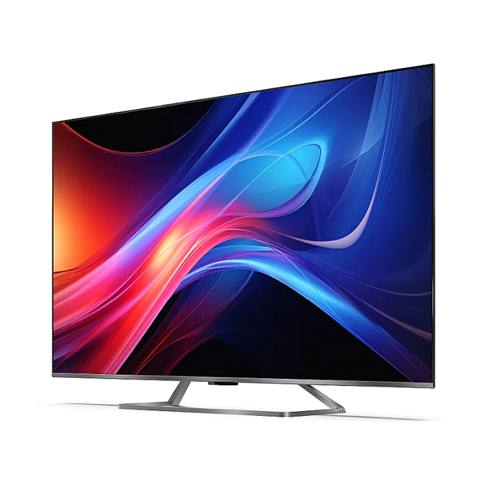 Sharp 65GP7265E, 65" QLED Google TV, 4K Ultra HD 3840x2160 Frameless, AQUOS, DVB-T/T2/C/S/S2, Active Motion 1200, HDR10, Dolby Atmos, Dolby Vision, Google Assistant, HARMAN/KARDON, Chromecast Built-in, Aluminium, USB, Wi-Fi, Bluetooth, LAN, Solar RC (тъмнейл - 1)