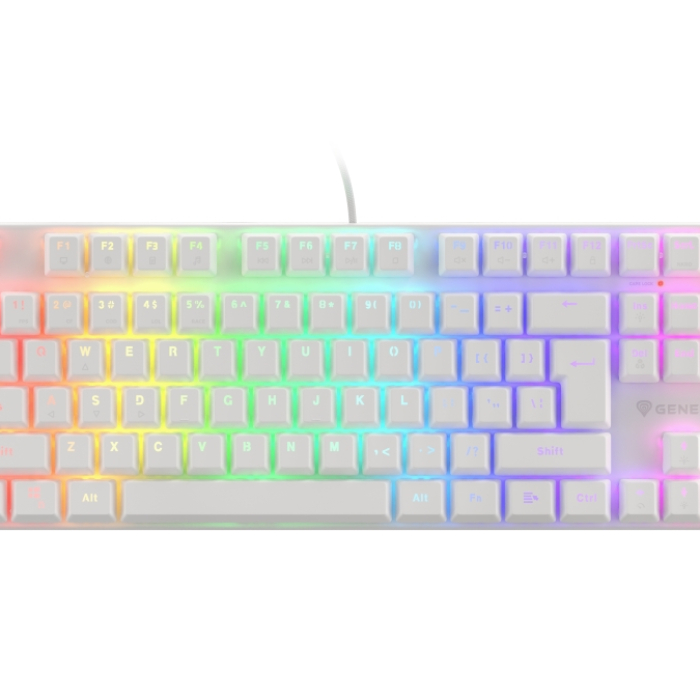 Genesis Gaming Keyboard Thor 303 TKL White RGB Backlight US Layout Brown Switch на супер цена