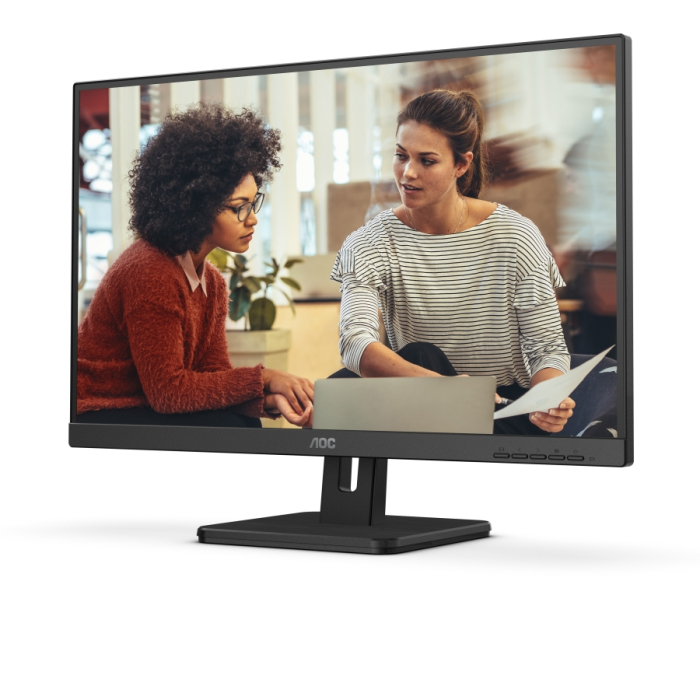 AOC Q27E3UAM, 27" VA WLED, 2560x1440@75Hz, 4ms, 350cd m/2, 4000:1, AdaptiveSync, FlickerFree, Low Blue Light, 2Wx2, Tilt, HDMI, DP, USB Hub (тъмнейл - 1)