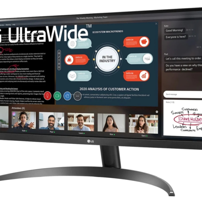 LG 29WP500-B, 29" UltraWide AG, IPS Panel, 21:9, 5ms, CR 1000:1, 250 cd/m2, 21:9, 2560x1080, HDR 10, sRGB 99% , sRGB 90% (CIE1931), Radeon FreeSync, Reader Mode, 75Hz, HDMI, Tilt, Headphone Out, Black (тъмнейл - 1)