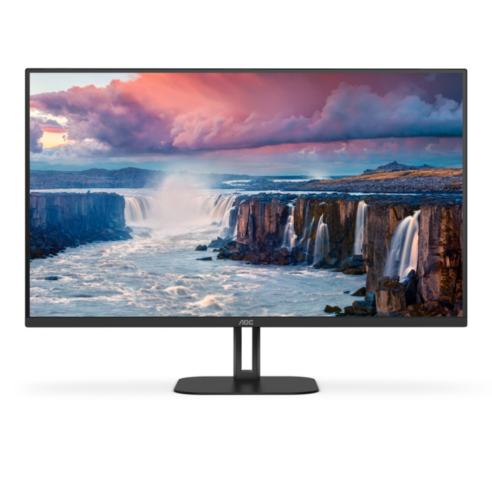 AOC Q32V5CE/BK, 31.5" VA WLED, 2560x1440@75Hz, 4ms GtG, 1ms MPRT, 300cd m/2, 3000:1, 20M:1 DCR, Adaptive Sync, FlickerFree, Low Blue Light, 5Wx2, Tilt, HDMI, DP, USB hub на супер цена