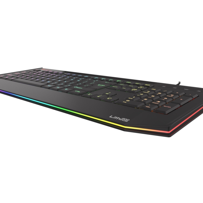 Genesis Gaming Keyboard Lith 400 RGB US Layout RGB Backlight X-Scissor Slim (тъмнейл - 3)