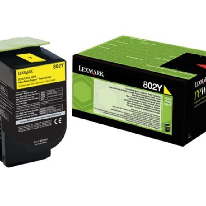 Lexmark 80C20Y0 CX310, 410, 510 Yellow Return Programme 1K Toner Cartridge на супер цена