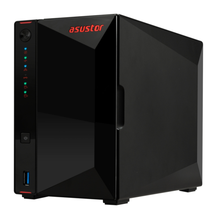 Asustor Nimbustor AS5402T, 2 Bay NAS, Quad-Core 2.0GHz CPU, Dual 2.5GbE Ports, 4GB SO-DIMM DDR4 (Max. 16GB), Four M.2 SSD Slots (Diskless), 3x USB 3.2 Gen 1 Type A, WOW (Wake on WAN), WOL, System Sleep Mode, AES-NI hardware encryption, Black (тъмнейл - 3)