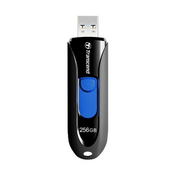 Transcend 256GB, USB3.1, Pen Drive, Capless, Black (тъмнейл - 1)