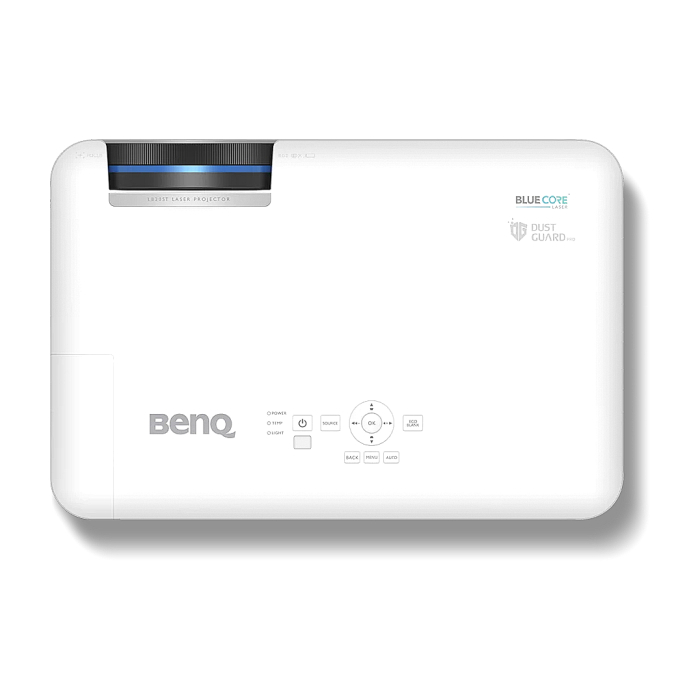 BenQ LW820ST, DLP, Short-throw, BlueCore Laser, WXGA 1280x800, 3600 AL, 3000000:1, IP5X dustproof, VGA, HDMI, S-Video, RCA, RS232, LAN (RJ45), USB TypeA (5V,1.5A), Audio In/Out, Speaker 10W, QCast compatible, 5.6kg (тъмнейл - 4)