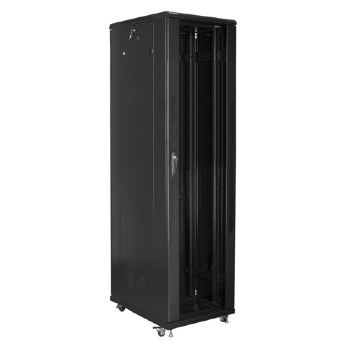 Lanberg rack cabinet 19" free-standing 37U / 800x800 self-assembly flat pack, black