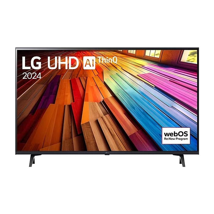 LG 43UT80003LA, 43" 4K UltraHD TV 4K (3840 x 2160), DVB-T2/C/S2, webOS 24 Smart TV, ThinQ AI, Alpha 5 AI 4K Gen7, WiFi, HDR10 pro, HLG, ALLM/HGiG, AI Upscaling, AI Sound(Virtual 9.1.2 Up-mix), AirPlay, Quick Card, HDMI eARC, CI, LAN, USB, Bluetooth, на супер цена