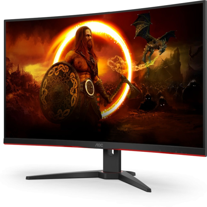 AOC CQ32G2SE/BK, 31.5", Curved 1500R, VA, WLED, 2560x1440@165Hz, 4ms GtG, 1ms MPRT, 250cd m/2, 3000:1, DCR 80M:1, Adaptive Sync, FlickerFree, Low Blue Light, 5Wx2, Tilt, 2xHDMI, DP (тъмнейл - 1)