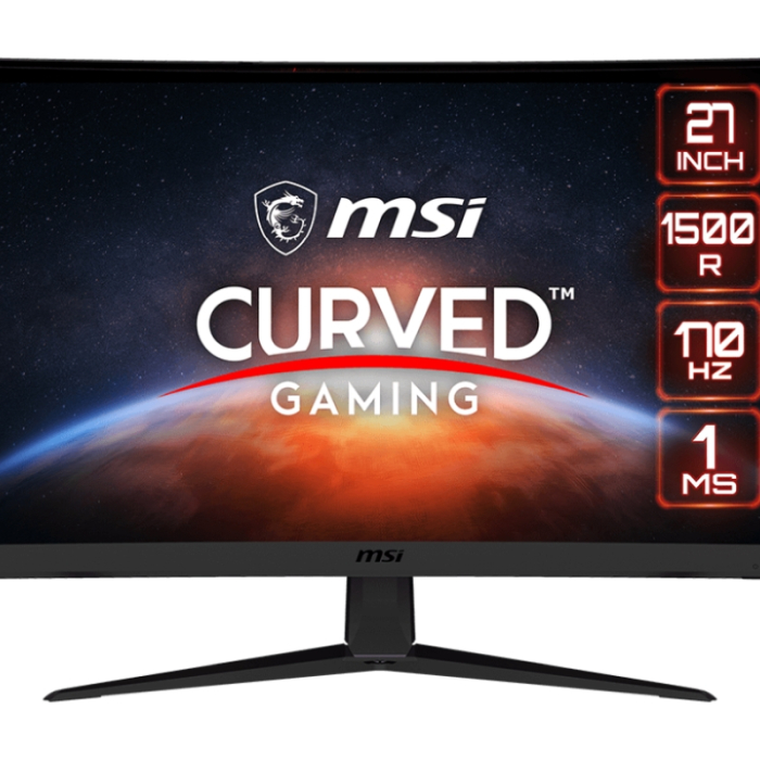 MSI Optix G27CQ5, 27", 1ms, 170Hz, VA, WQHD 2560x1440, CURVED 1500R, AG, 91% DCI-P3, FreeSync, Anti-Flicker, LBL, Night Vision, 250 cd/m2, Contrast 3000:1, DCR 100M:1, 2 x HDMI 2.0, DP, 1x Earphone out , Tilt, VESA100, Frameless, 9S6-3CB01T-034