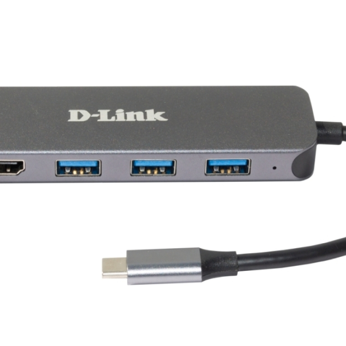 D-Link 5-in-1 USB-C Hub with HDMI/Power Delivery (тъмнейл - 1)