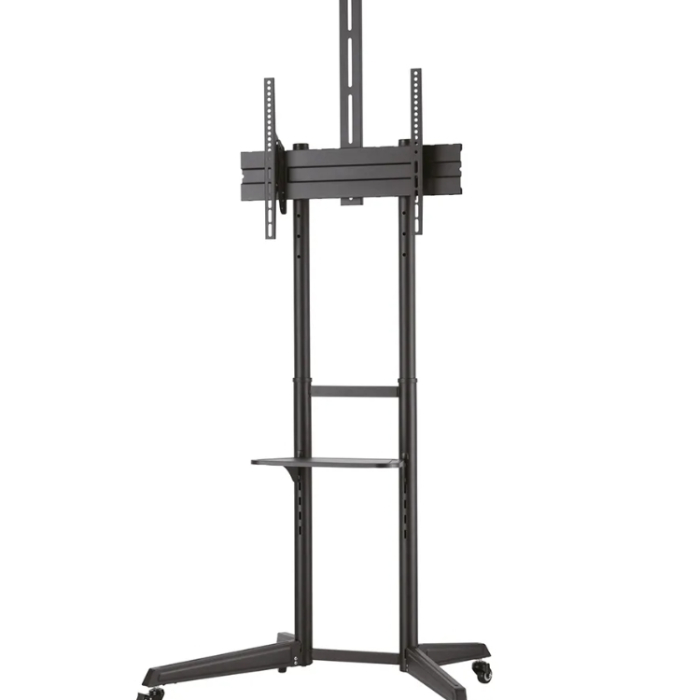 Neomounts by Newstar Mobile Floor Stand incl. AV- and cam shelf (height adjustable: 128,5-145 cm)