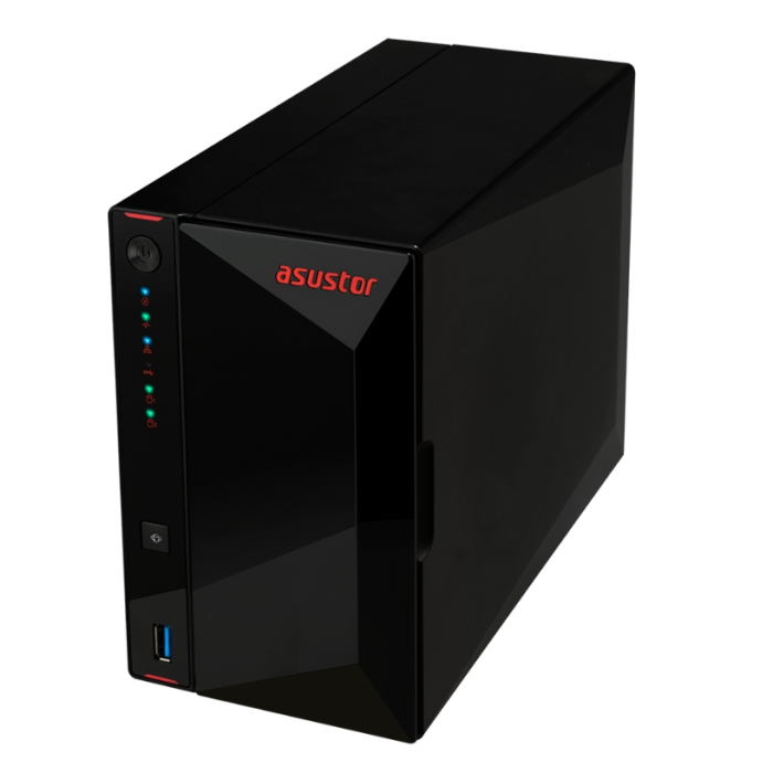 Asustor AS5202T, 2-Bay NAS, Intel Celeron J4005 Dual-Core 2.0 GHz (burst up 2.7 GHz), 2GB SO-DIMM DDR4 (Max. 8GB), 2x 2.5 GbE, 2x 2.5"/3.5" SATA3 HDD or SSD, 3x USB 3.2 Gen 1 Type A, WOW (Wake on WAN), WOL, System Sleep Mode, AES-NI hardware enc (тъмнейл - 4)