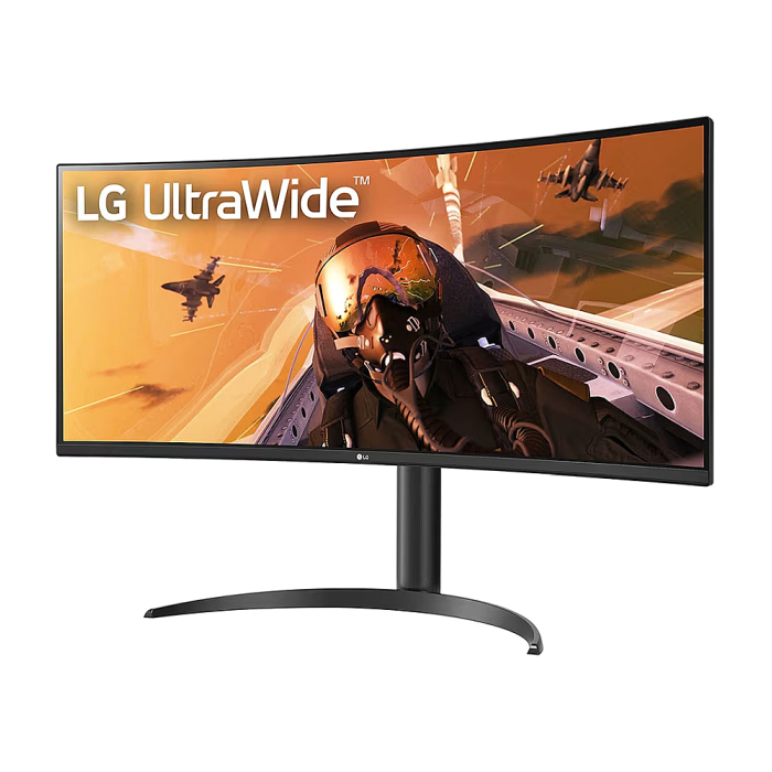 LG 34WP75CP-B, 34" 21:9 UltraWide Curved QHD (3440x1440) VA, HDR 10, 160Hz, AMD FreeSync, 1ms MBR, 300 cd/m2, 3000:1, sRGB 99%, USB, HDMI, USB type-C, DisplayPort, Speakers 7W x 2, Height Adjustable, Tilt, Black (тъмнейл - 1)