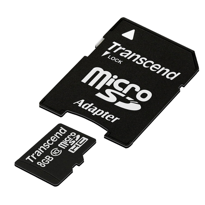 Transcend 8GB micro SDHC (with adapter, Class 10) на супер цена