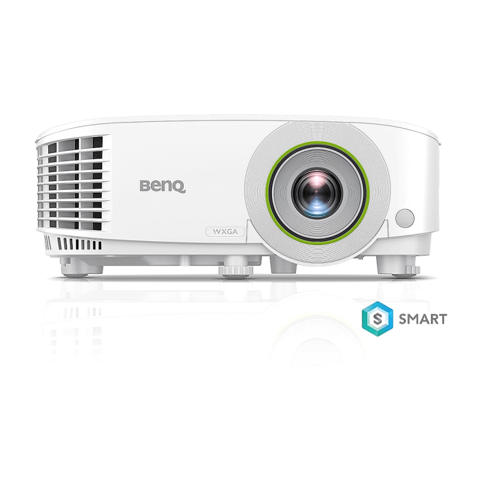 BenQ EW600, Wireless Android-based Smart Projector, DLP, WXGA (1280x800), 16:10, 3600 Lumens, 20000:1, Zoom 1.1x, Speaker 2W, USB Reader for PC-Less Presentations, Built-in Firefox, BT 4.0, Dual Band WiFi, 3D, Lamp 200W, up to 15000 hrs, 2.5 Kg, White