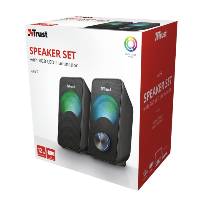 TRUST Arys Compact 2.0 Speaker RGB (тъмнейл - 3)