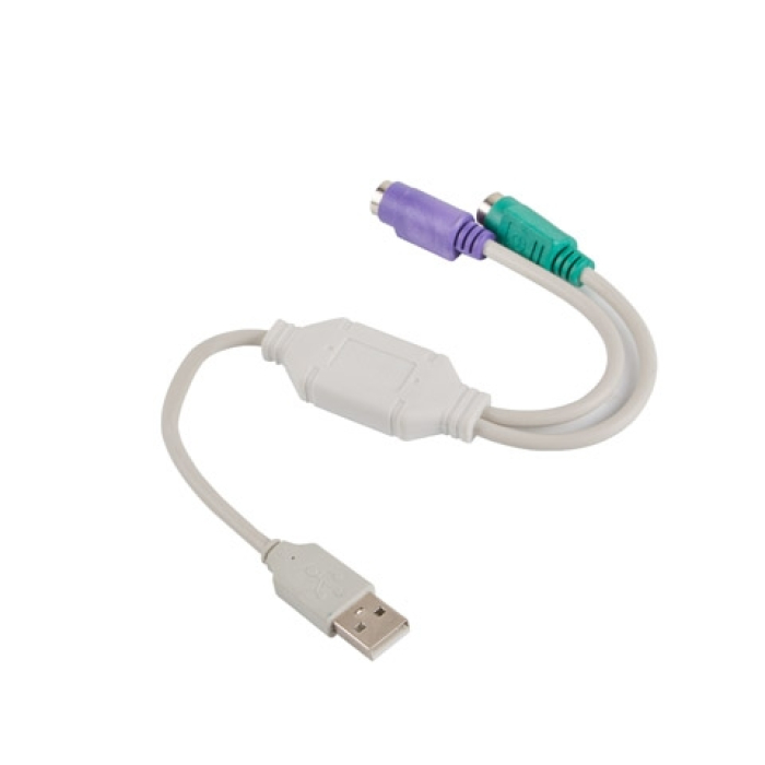 Lanberg adapter USB -> PS/2 x2 whitead-0025-w (тъмнейл - 2)