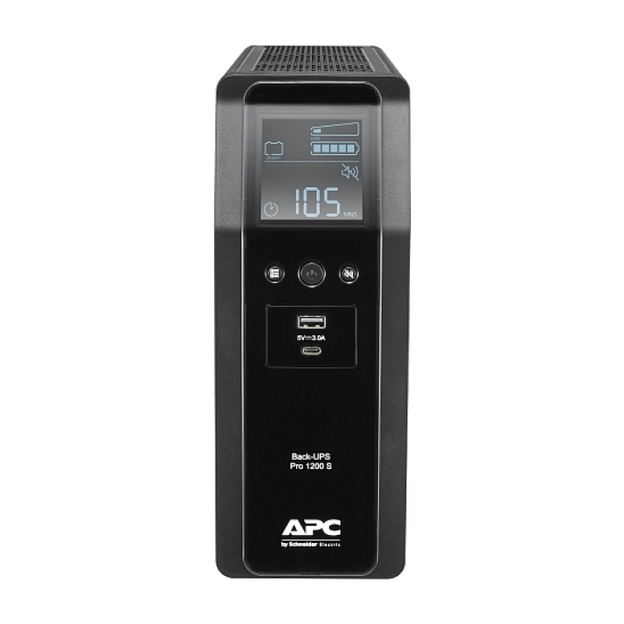 APC Back UPS Pro BR 1200VA, Sinewave, 8 Outlets, AVR, LCD interface (тъмнейл - 2)