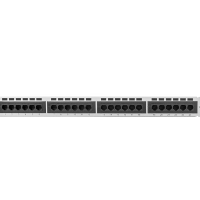 Lanberg patch panel 24 port 1U CAT.5E, grey (тъмнейл - 3)