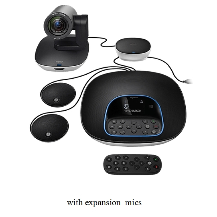 Logitech ConferenceCam Group, Full HD, Up To 14 Seats, Remote Control, HD Zoom, Autofocus, Black (тъмнейл - 1)