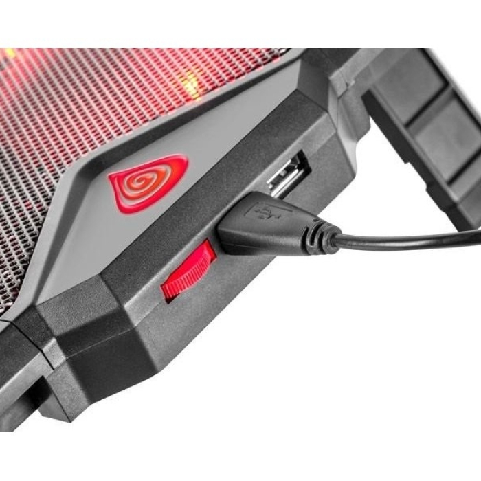 Genesis Laptop Cooling Pad Oxid 250 15.6-17.3 4 Fans, Led Light, 2 Usb (тъмнейл - 3)