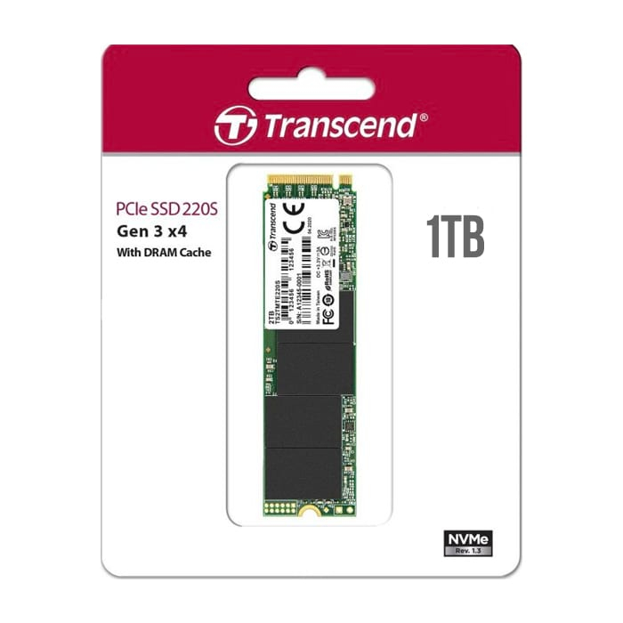 Transcend 1TB, M.2 2280, PCIe Gen3x4, M-Key, 3D TLC, with Dram на супер цена