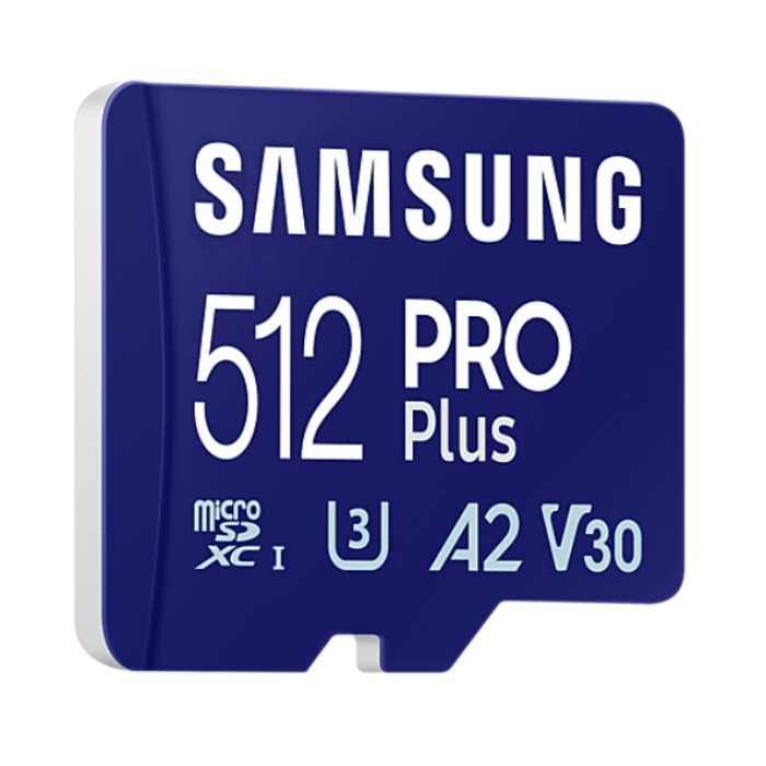 Samsung 512GB micro SD Card PRO Plus with Adapter, UHS-I, Read 180MB/s - Write 130MB/s (тъмнейл - 2)